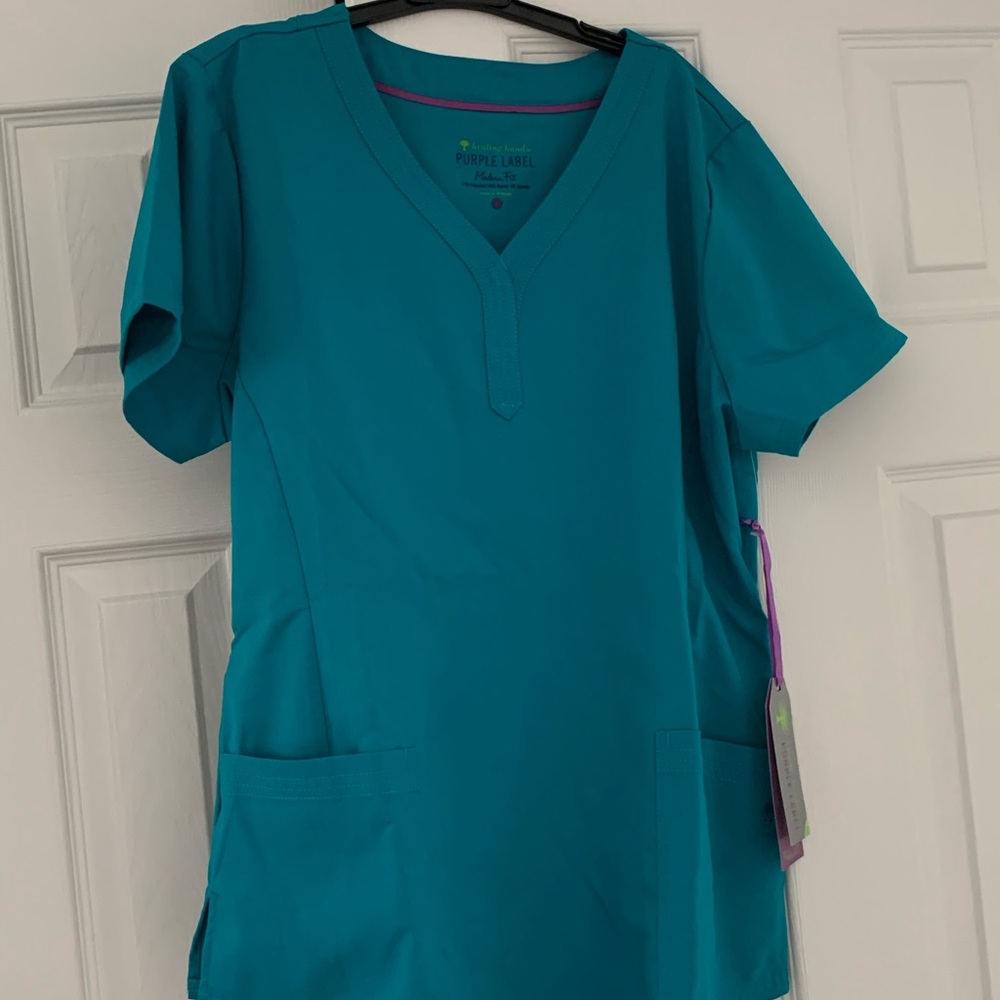 New teal/purple women’s scrubs